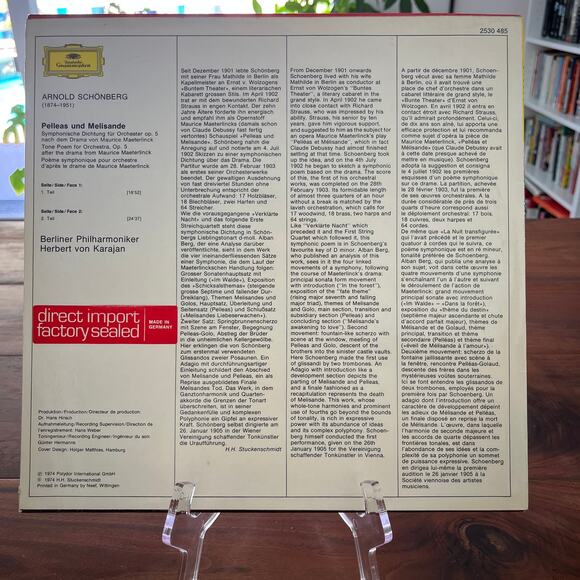 Arnold Schönberg Pelleas Und Melisande Vinyl LP 1974 Deutsche Grammophon 2530485 - Picture 7 of 7